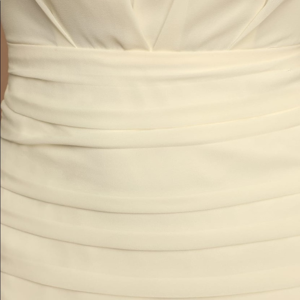 Lulu’s Cream Ruched Long Sleeve Mini Dress - Picture 5 of 5